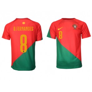 Portugalia Bruno Fernandes #8 Koszulka Podstawowych MŚ 2022 Krótki Rękaw